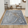 Dinosaur fossil print rug