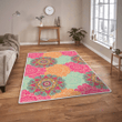 Colorful mandala rug