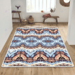 Symmetric ornamental vintage rug