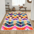 Ethnic chevron tie-dye rug