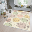 Boho pastel mushroom rug