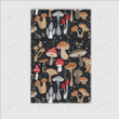 Mushroom botanical star print rug