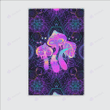 Purple psychedelic trippy mushroom rug