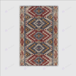Ethnic tribal threadbare geometric print rug
