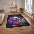 Purple skull mushroom rug