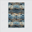 Ornate seamless waves of mosaic tile rug