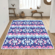 Seamless Floral Abstract Ikat Rug