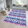 Seamless Floral Abstract Ikat Rug
