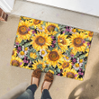 Sunflower watercolor art print doormat