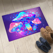 Purple psychedelic mushroom doormat