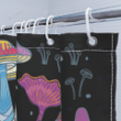 Black mushroom variants shower curtain