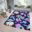 Galaxy psychedelic mushroom print rug