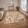 Brown mushroom print rug
