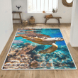 Sea turtle area rug