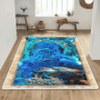 Underwater ground sea turtle rug