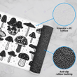 Black Monochrome Mushroom Doormat