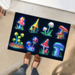 Blue Mushroom Glow Doormat
