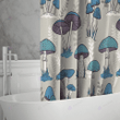 Silver Grey Mushroom Shower Curtain