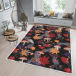 Purple mushroom area rug