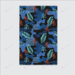 Tropical Leaves Abstract Area Rug