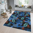 Tropical Leaves Abstract Area Rug