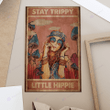 Stay trippy retro hippie poster