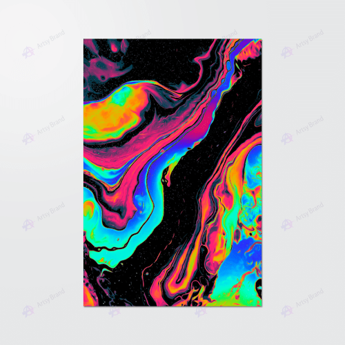 Colorful pink fluid poster
