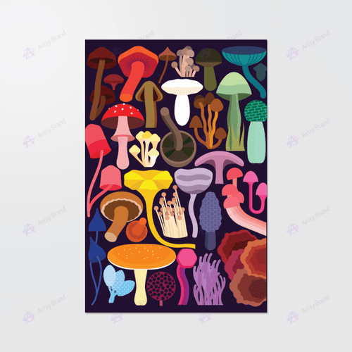 Hippie mushroom poster
