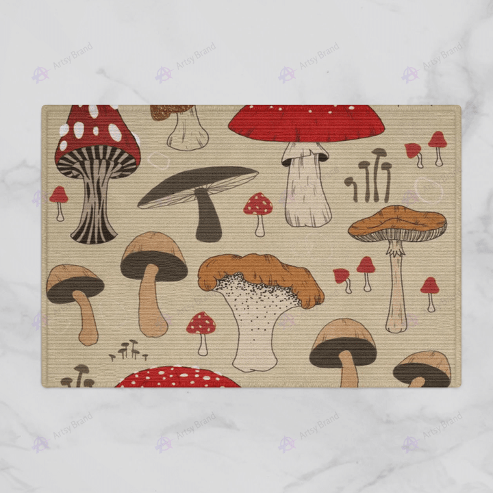 Aesthetic mushroom doormat