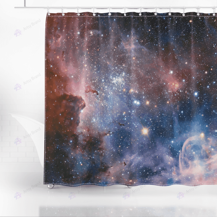 Nebula galaxy shower curtain