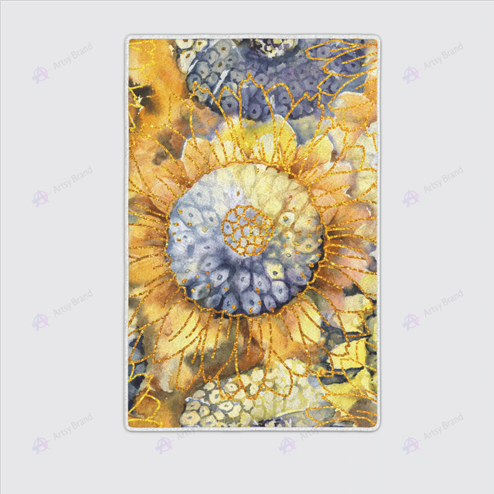 Aesthetic sunflower boho rug