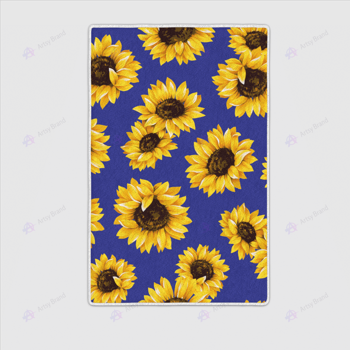 Sunflower blue area rug