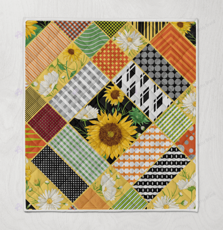 Sunflower daisy pattern quilt