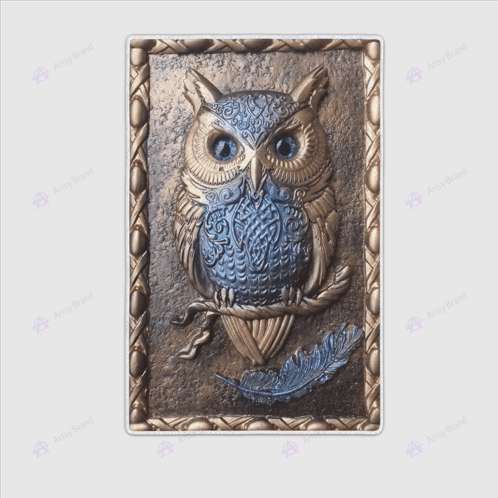 Vintage owl print rug