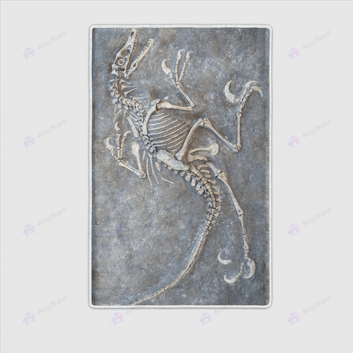 Dinosaur fossil print rug