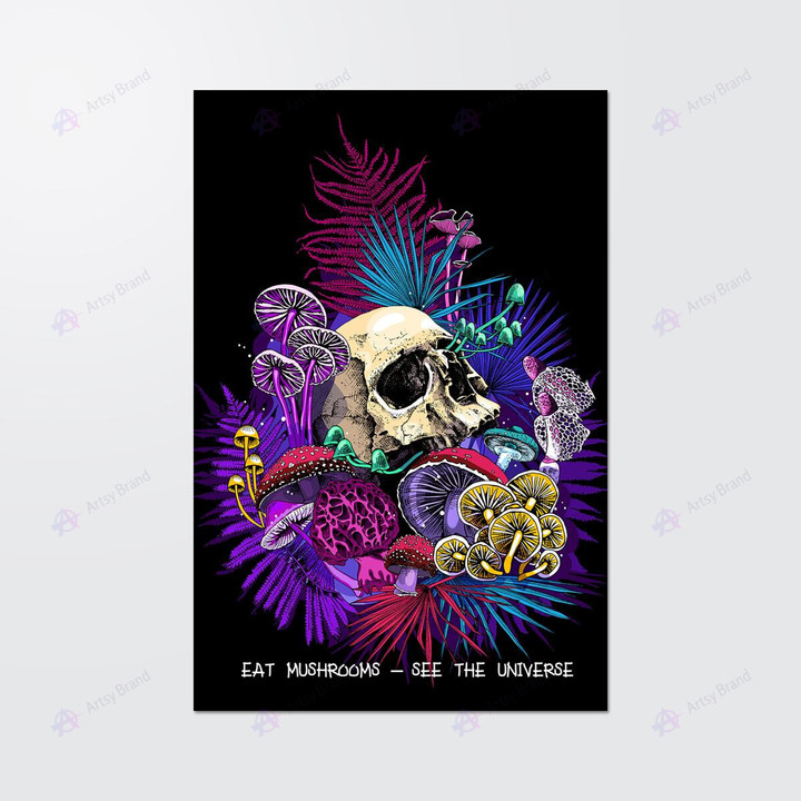 Skull Mushroom Poster