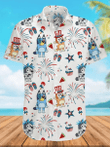 US Independence Day Bluey Hawaiian Shirt 4th of July Gift