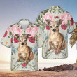 Chihuahua Rose Floral Hawaiian Shirt Chihuahua Lover Themed Gifts For Her