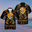 Skeleton Dances In The Darkness Hawaiian Shirt Halloween Button Up Shirt Gifts For Cousin
