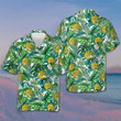 Tropical Ice Hockey Yellow Helmet Hawaiian Shirt Button Down Beach Shirts Hockey Fan Gifts