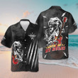T-Rex Rock Guitar Living By My Rule Hawaiian Shirt Funny Dinosaur Music Button Up Shirt Gift