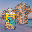 T-Rex Hawaiian Shirt Funny Dinosaur Beach Shirt Button Down Gifts For Best Friend