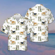 Smiling Corgi Hawaiian Shirt Mens Summer Button Up Shirts Corgi Lovers Gifts