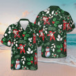 Santa Playing Golf Hawaiian Shirt Merry Christmas Short Sleeve Button Up Shirt Gift For Him