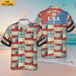 Custom Made In USA Vintage Hawaiian Shirt 4th Of July Ideas Button Up Shirt Patriotic Gifts