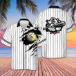Baseball Fireball Hawaiian Shirt Vacation Button Up Shirt Gifts For Baseball Players