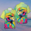 Colorful Eagle Hawaiian Shirt Short Sleeve Button Down Beach Shirts Gifts For Dude