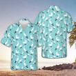 Ducks In Blue Hawaiian Shirt Men's Summer Button Up Duck Aloha Shirt Gift Ideas