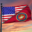 United States Marine Corps Flag American Flag USMC Emblem 4th Of July Home Decor