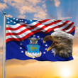 Bald Eagle US Air Force Flag American Flag Proud USAF Fourth Of July Yard Decorations